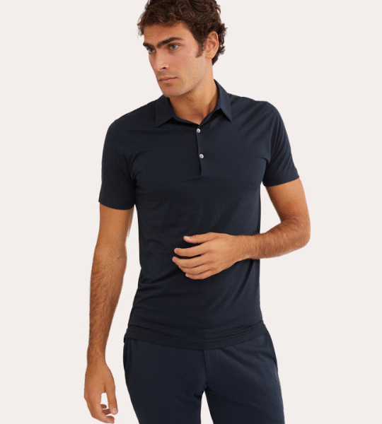 Luxe Light-Knit Polo van Sea Island Cotton